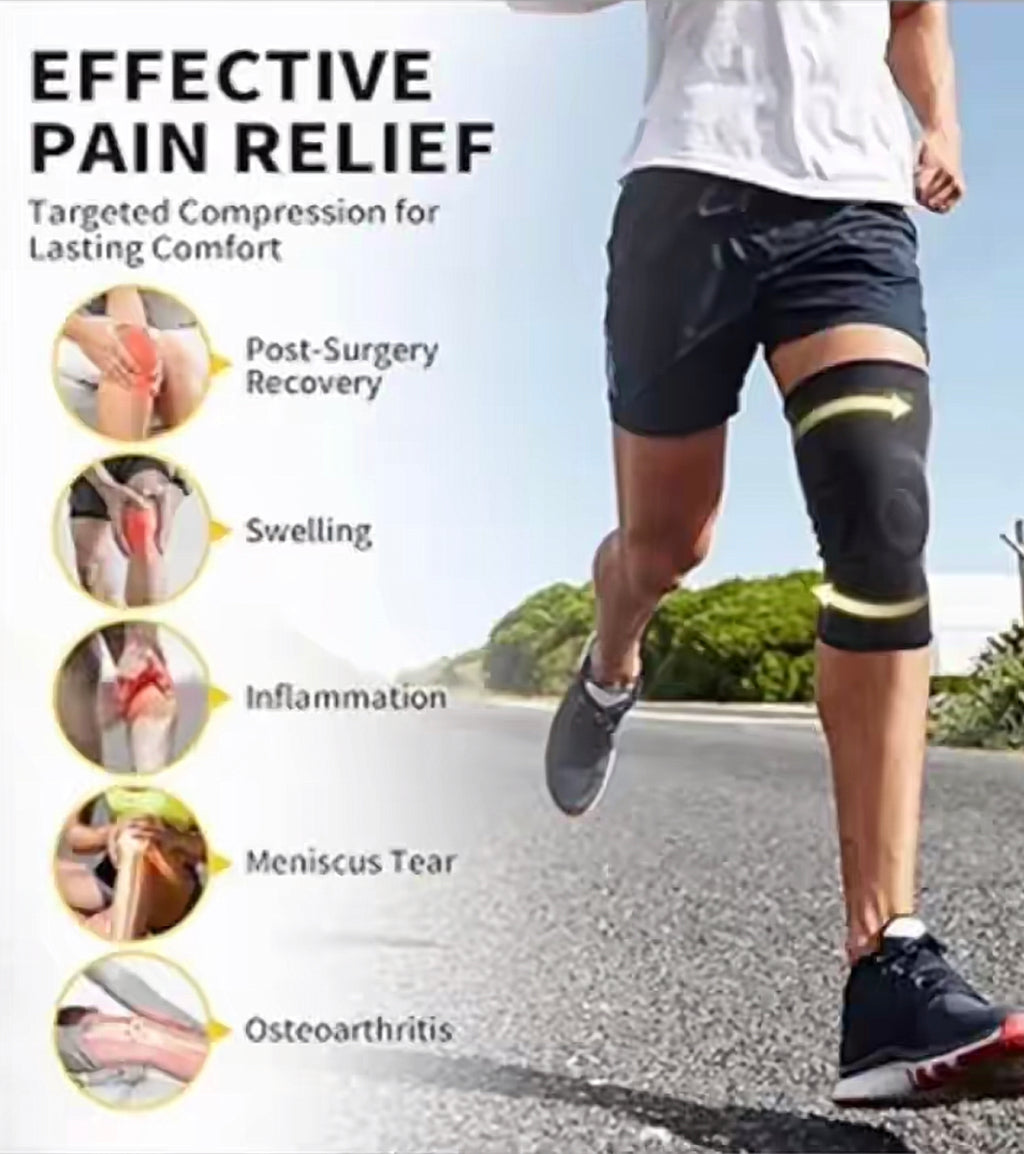 Silicone Knee Compression Sleeve — Joint & Arthritis Support