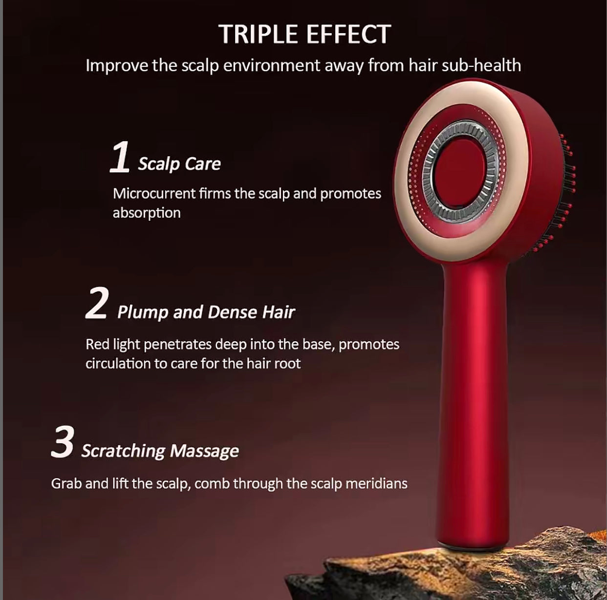 3-Mode Scalp Massager & Hair Growth Comb