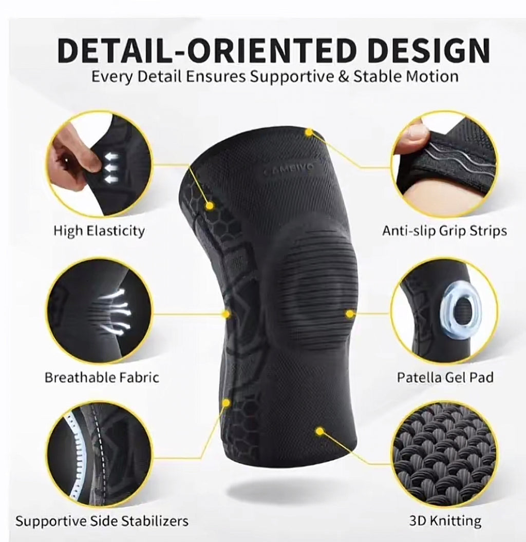 Silicone Knee Compression Sleeve — Joint & Arthritis Support