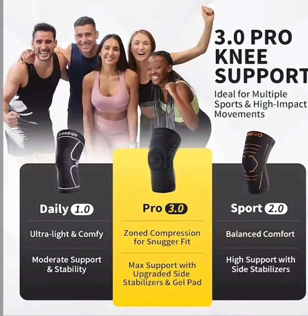Silicone Knee Compression Sleeve — Joint & Arthritis Support