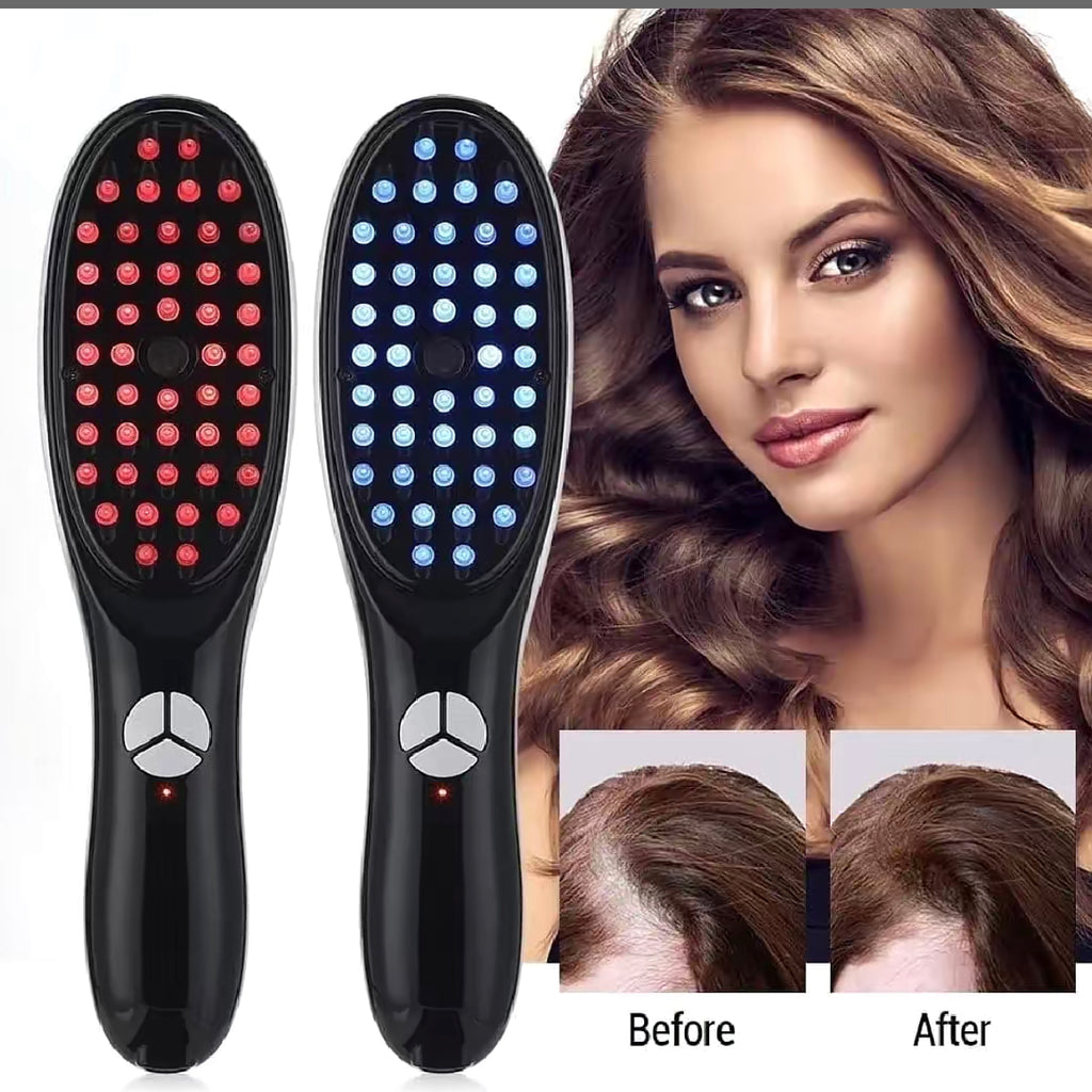 Advanced Hair Growth Comb with Red & Blue LED Therapy