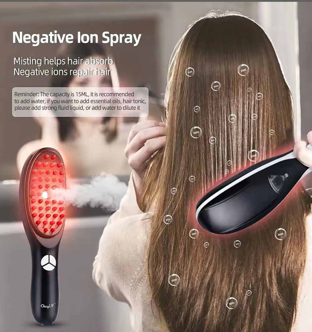 Advanced Hair Growth Comb with Red & Blue LED Therapy