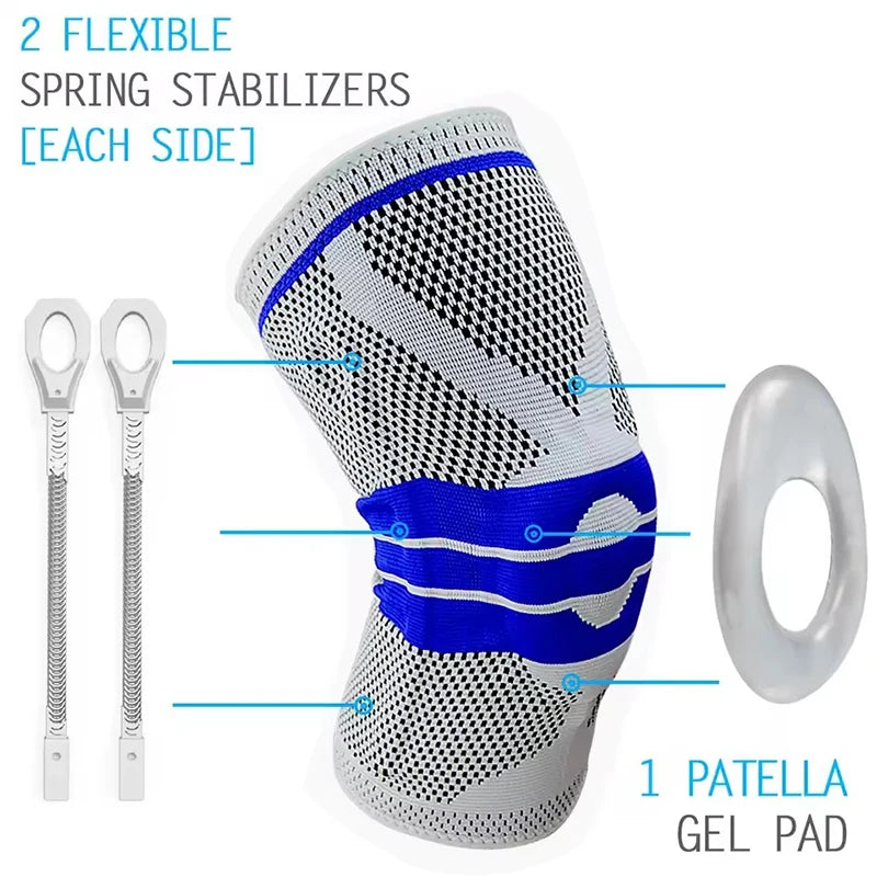 Silicone Knee Compression Sleeve — Joint & Arthritis Support