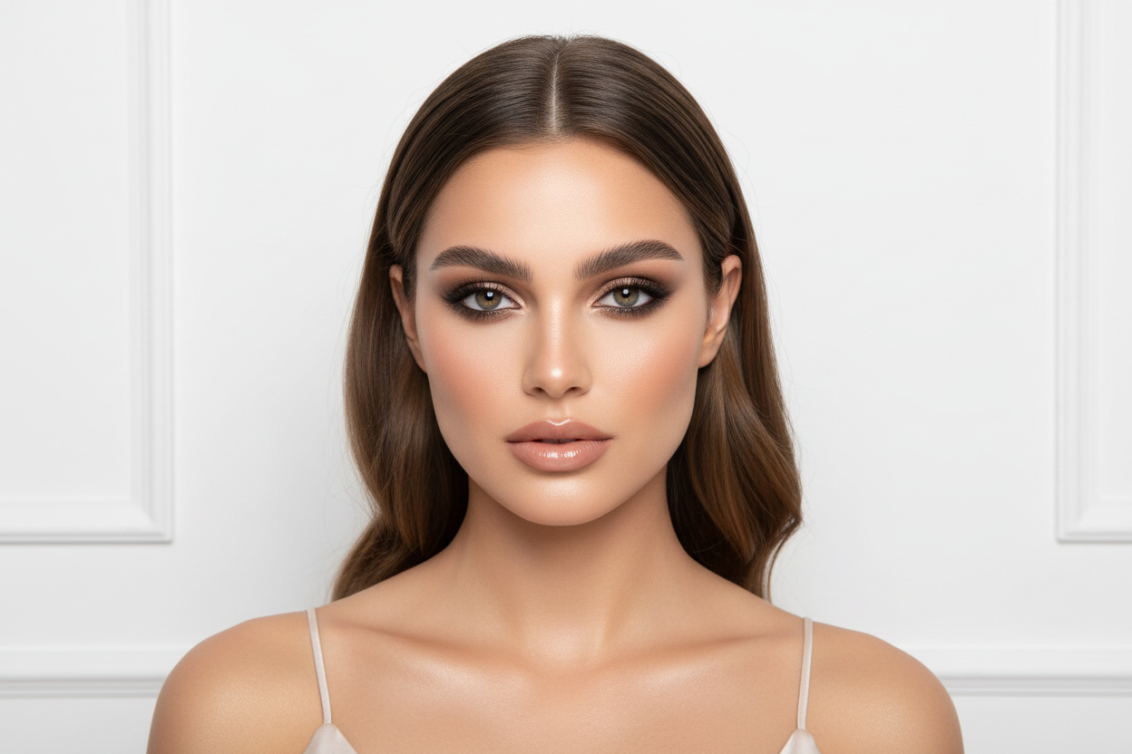 فتاة بمكياج أنيق لمتجر Silk Skin